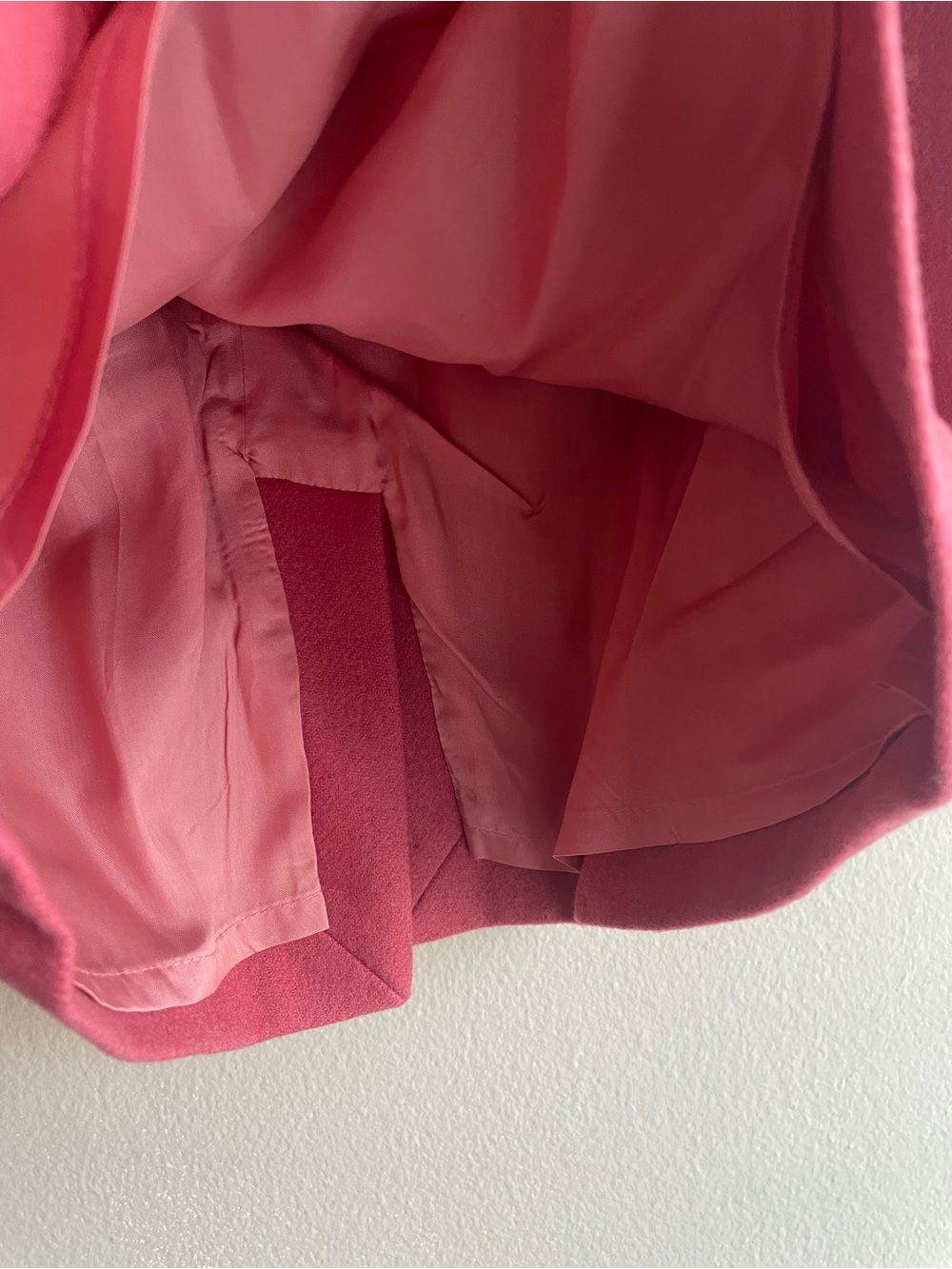 New J.CREW Women’s Pencil Skirt Pink Wool Viscose Lined Zip Knee Length Size 0 - Picture 4 of 7